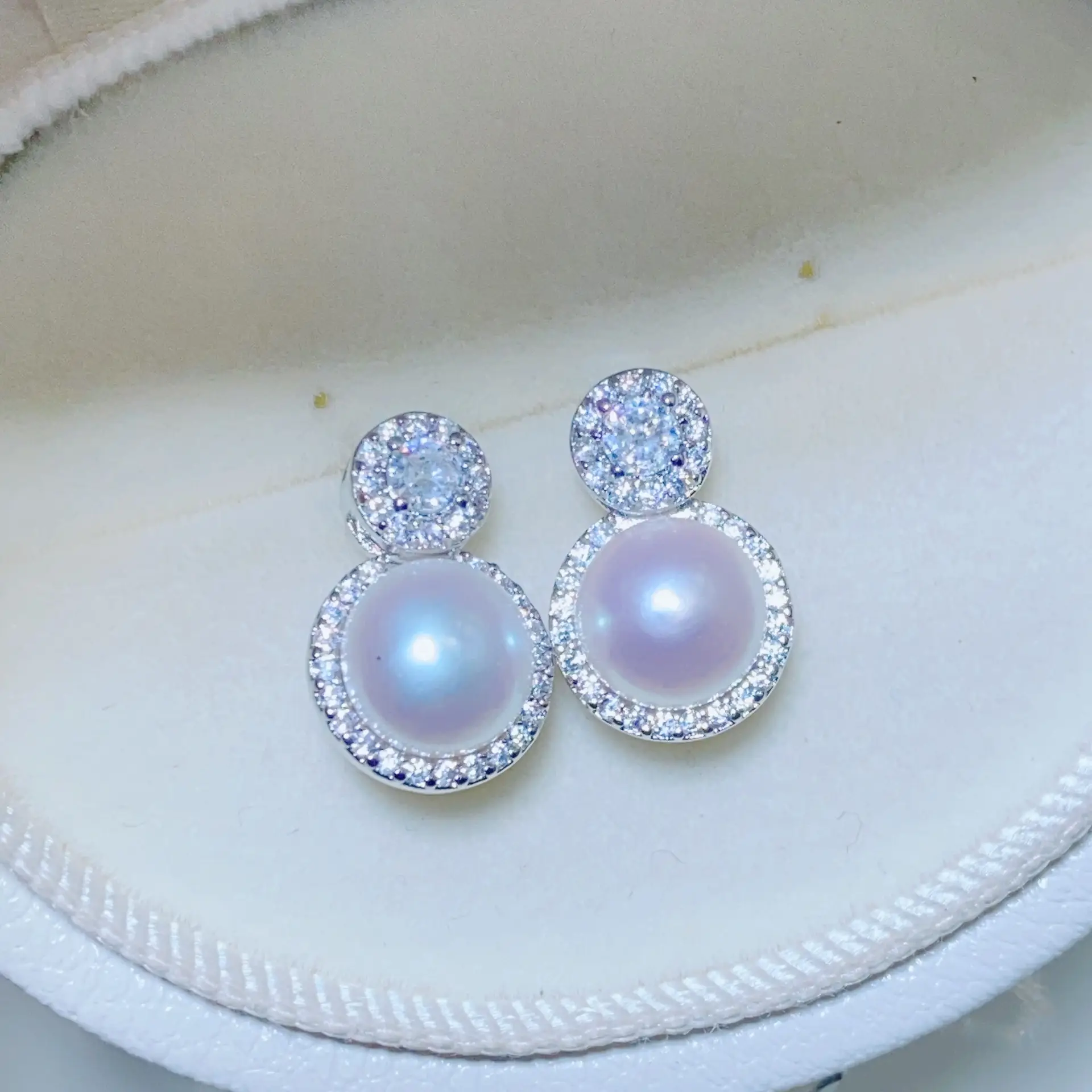 S925 Silver Pearl Pin Earrings Set for Women - Image 8