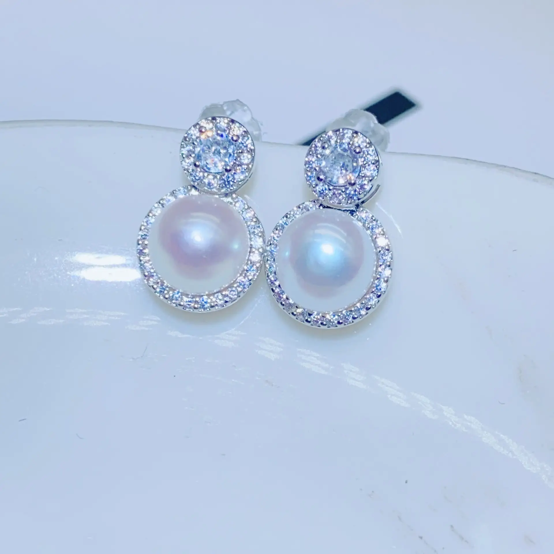 S925 Silver Pearl Pin Earrings Set for Women — feature 10