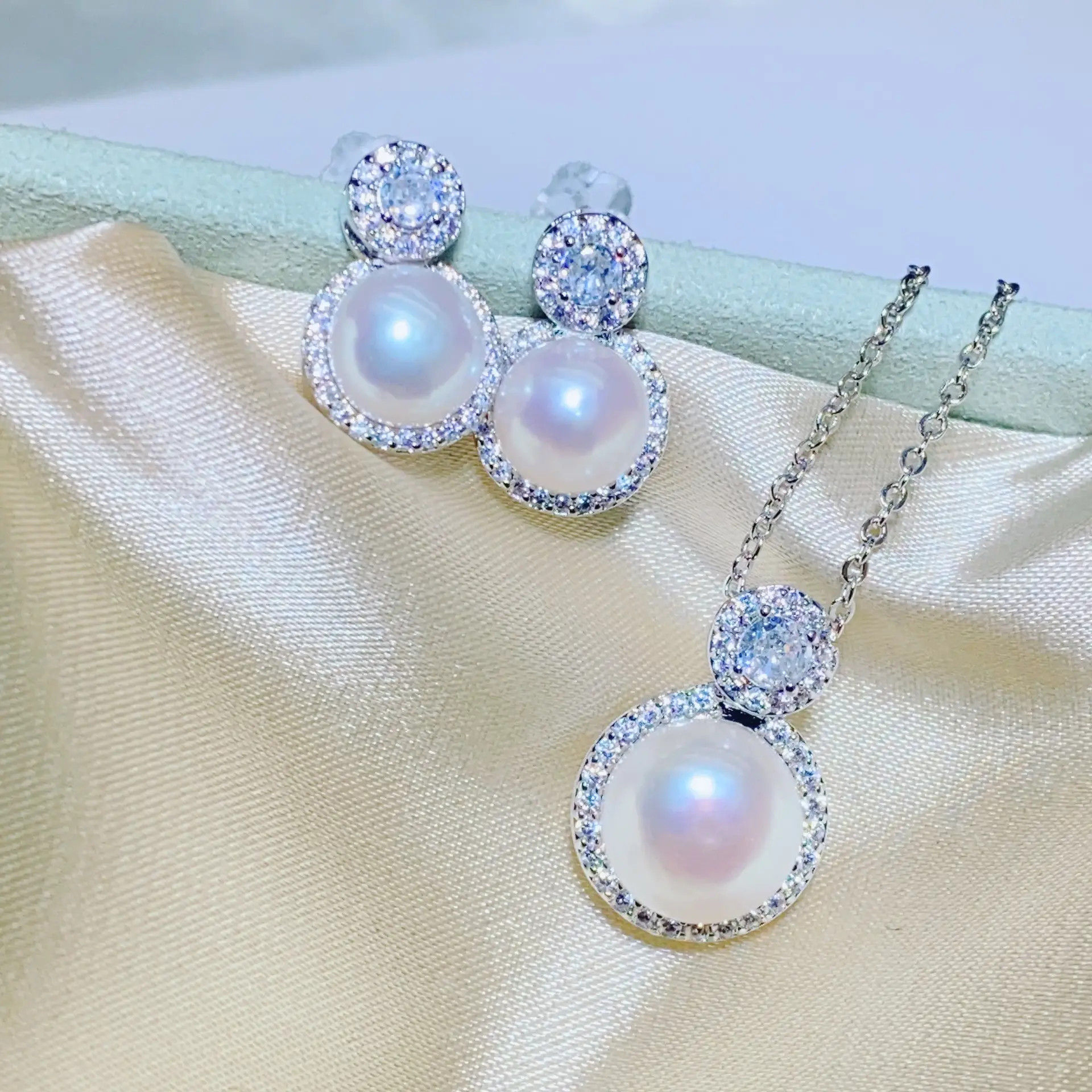 S925 Silver Pearl Pin Earrings Set for Women — feature 15