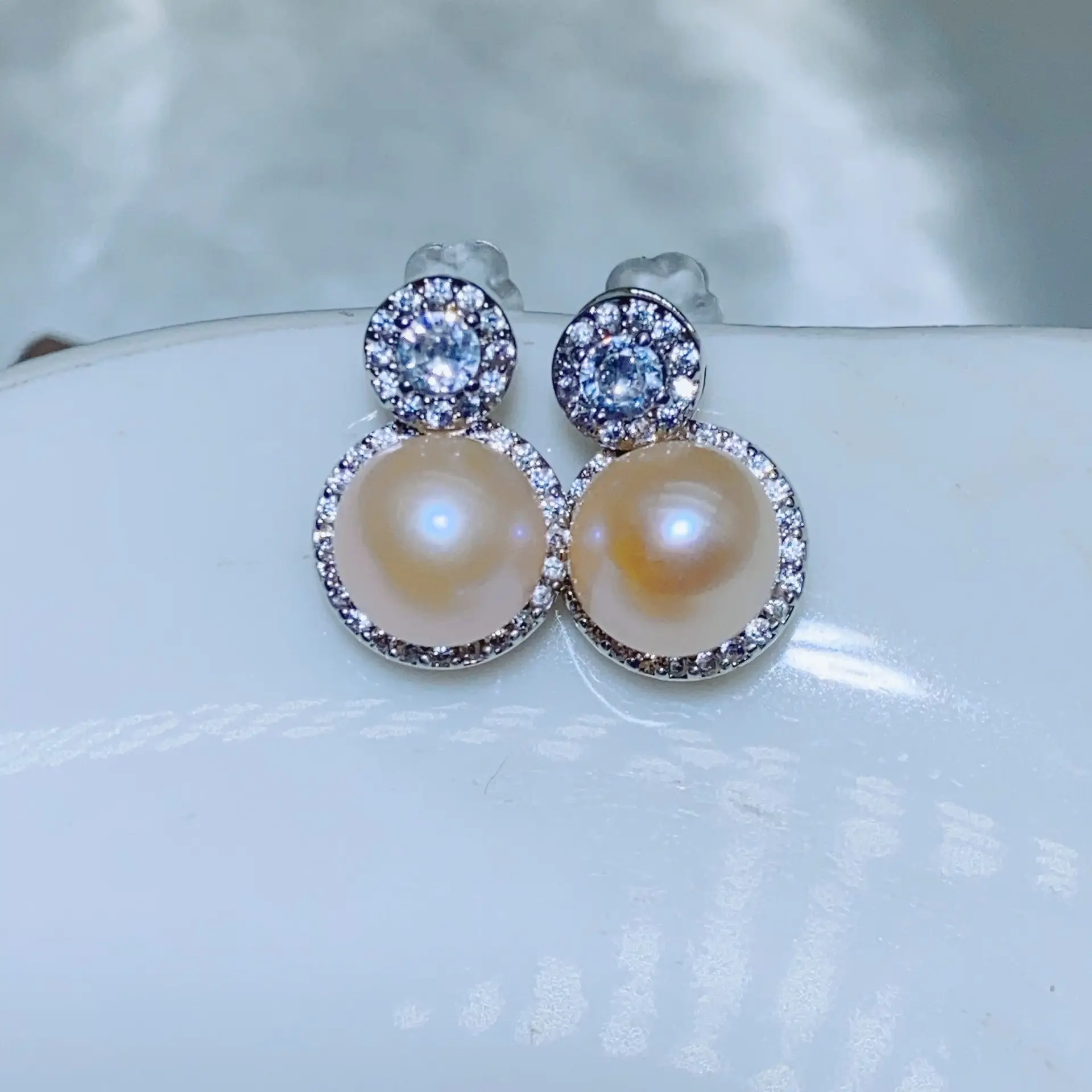 S925 Silver Pearl Pin Earrings Set for Women — feature 5