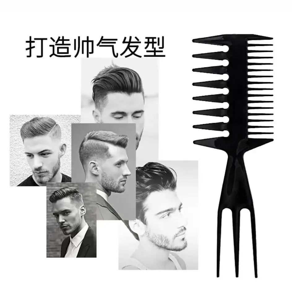 Black Wide-Tooth Hair Comb 15cm Styling - Image 11