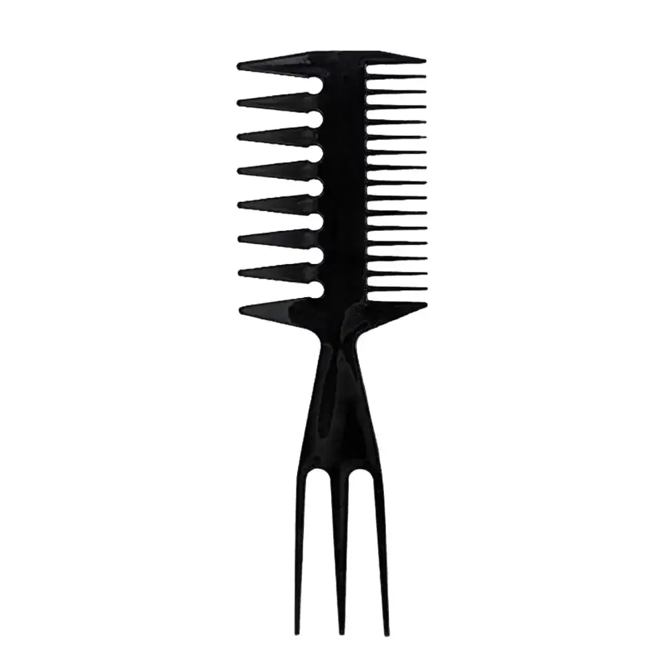 Black Wide-Tooth Hair Comb 15cm Styling - Image 12