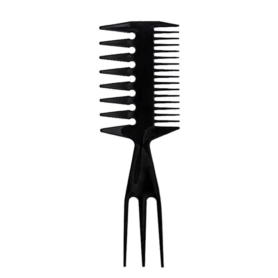 Black Wide-Tooth Hair Comb 15cm Styling — feature 5