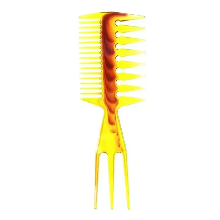 Black Wide-Tooth Hair Comb 15cm Styling - Image 3