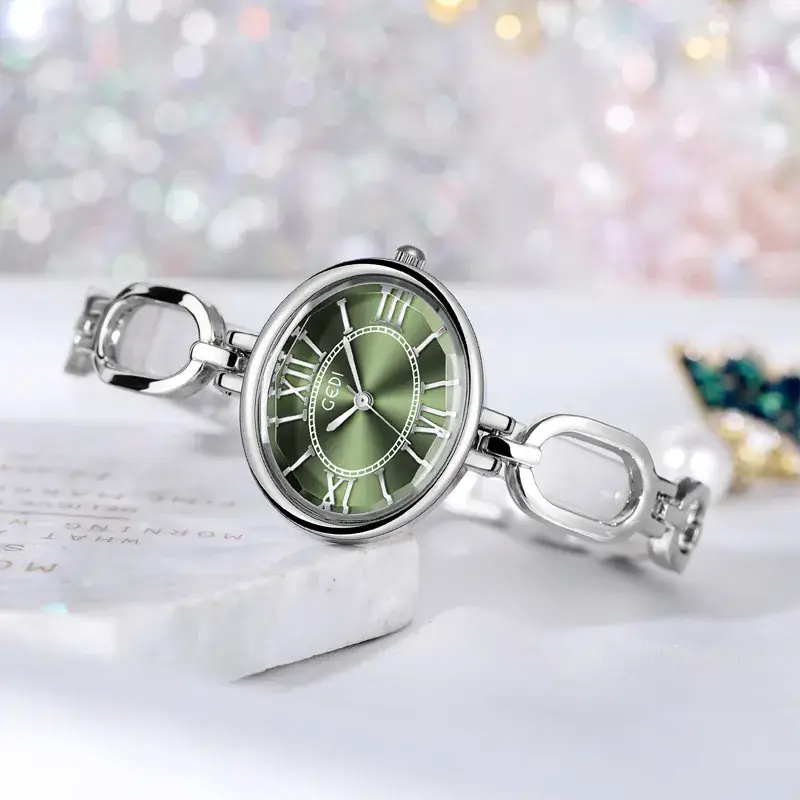 Women's Silver Quartz Watch with Roman Dial - Image 6