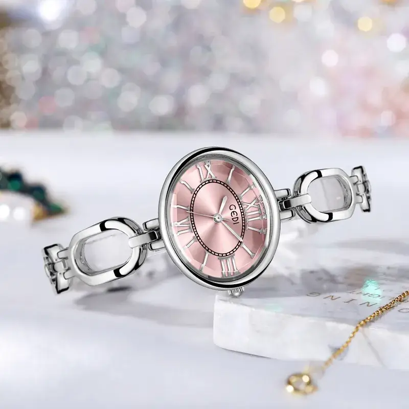 Women's Silver Quartz Watch with Roman Dial - Image 7