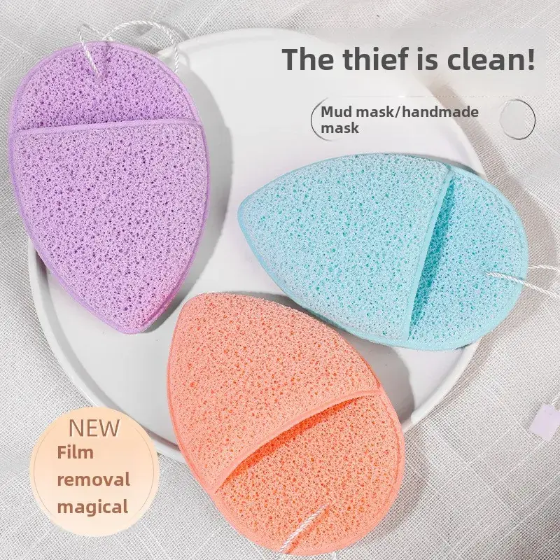 Face Wash Sponge Blue Glove Type Cleansing - Image 2