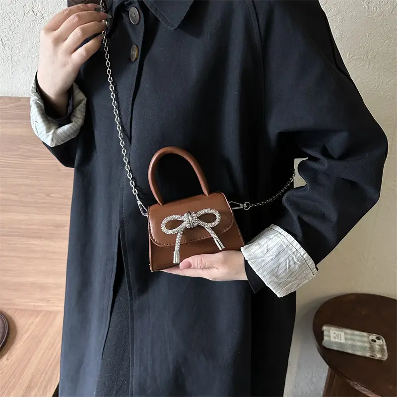 Pink Bowknot Crossbody Bag for Women - Image 8
