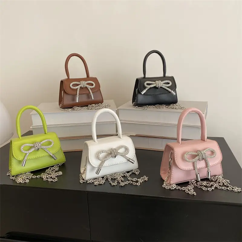 Pink Bowknot Crossbody Bag for Women - Image 9