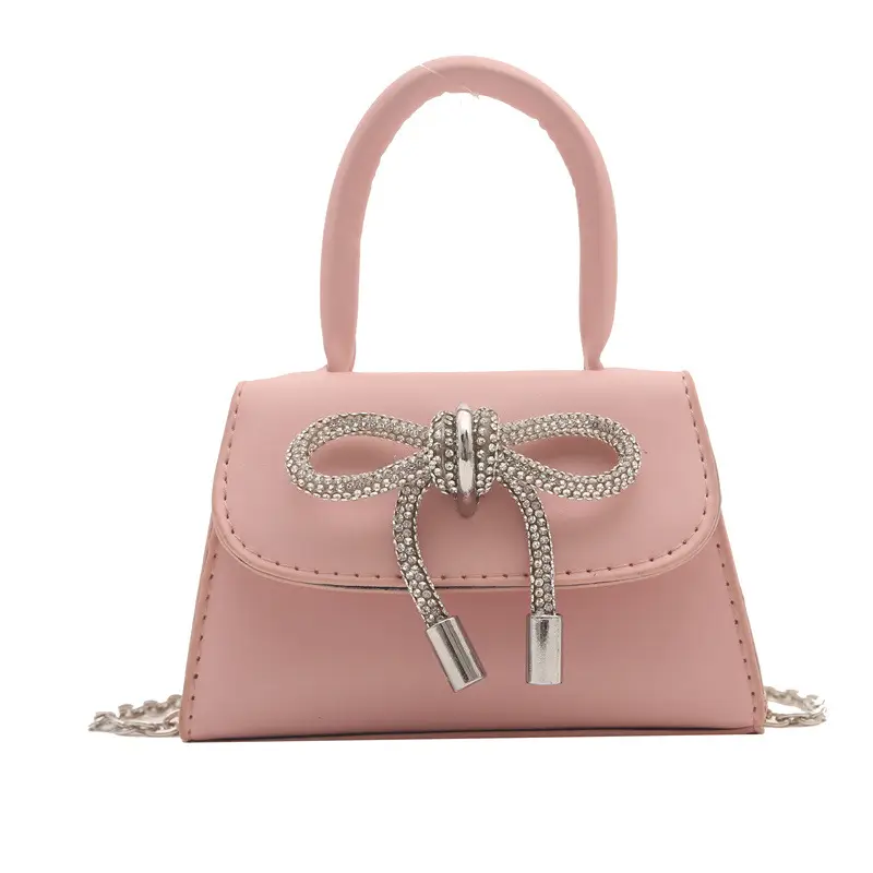 Pink Bowknot Crossbody Bag for Women - Image 10