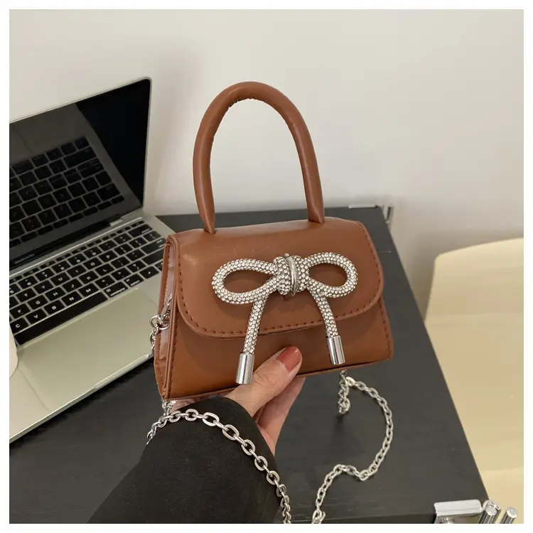 Pink Bowknot Crossbody Bag for Women - Image 4