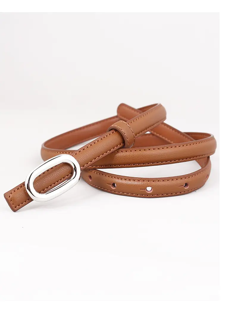 Women Genuine Leather Belt with Silver Buckle — feature 29