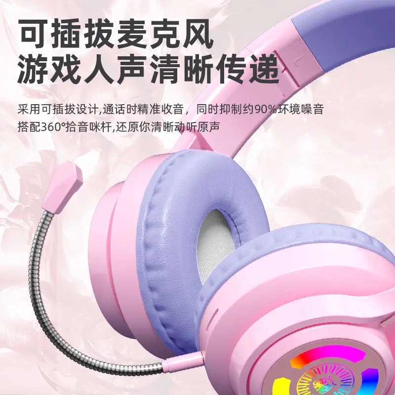 Cat Ear Bluetooth Headset with RGB Lights - Image 7
