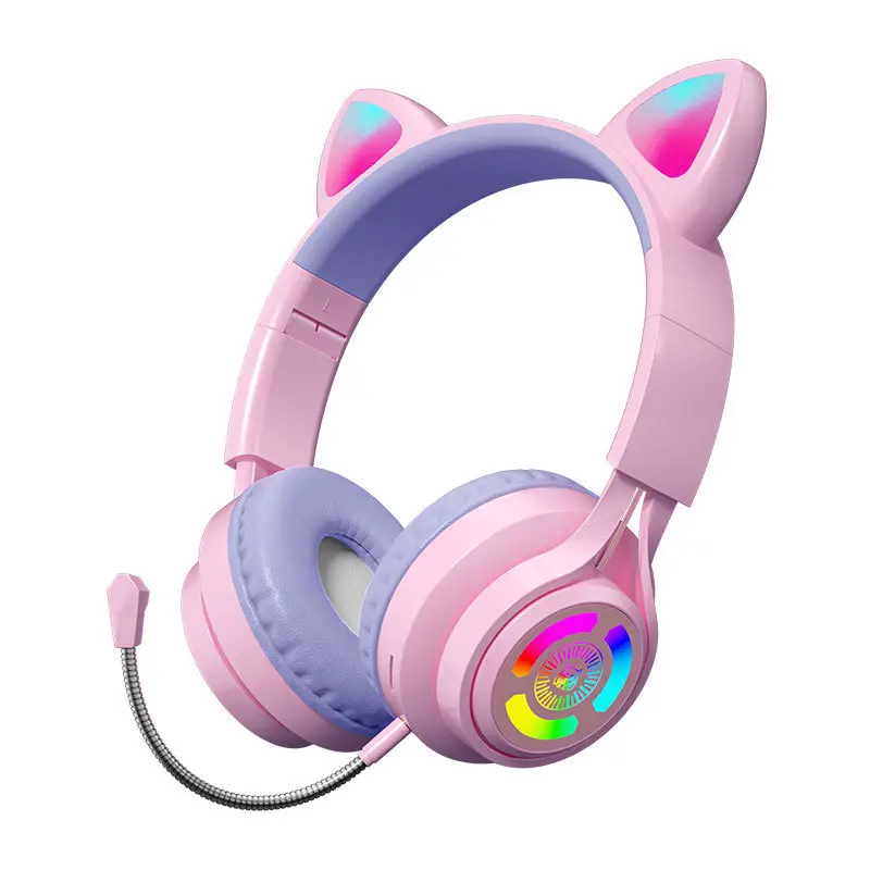 Cat Ear Bluetooth Headset with RGB Lights - Image 9