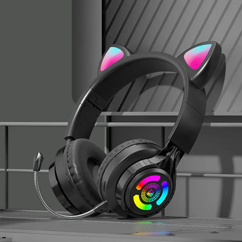 Cat Ear Bluetooth Headset with RGB Lights - Image 3