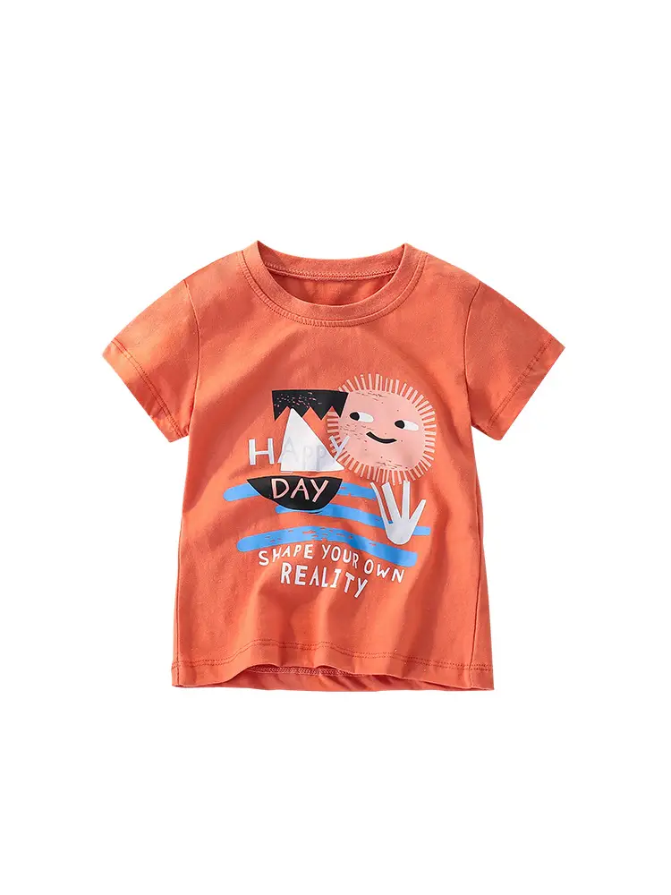 Malwee Boys Orange Printed T-Shirt with Day of Pride Design - Image 9