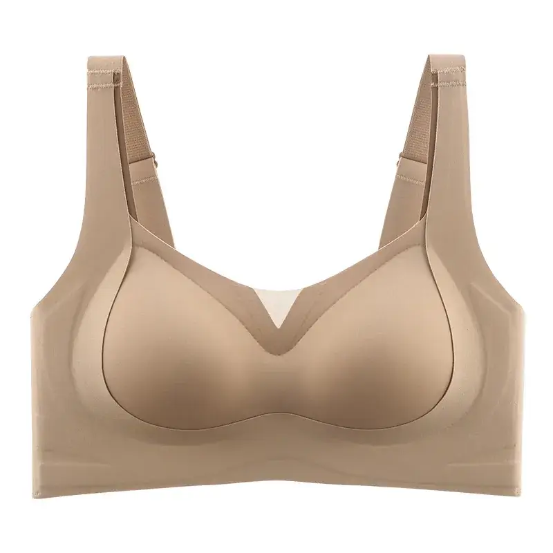 Small V-Neck Push Up Bra Wireless Adjustable Soft Support - Image 9