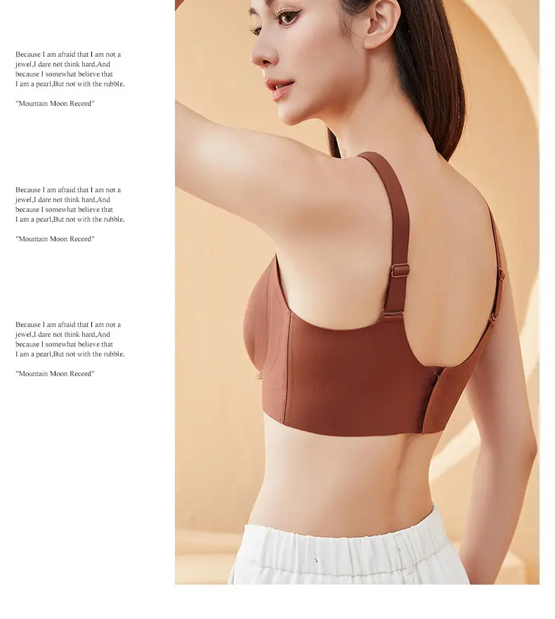 Small V-Neck Push Up Bra Wireless Adjustable Soft Support — feature 22