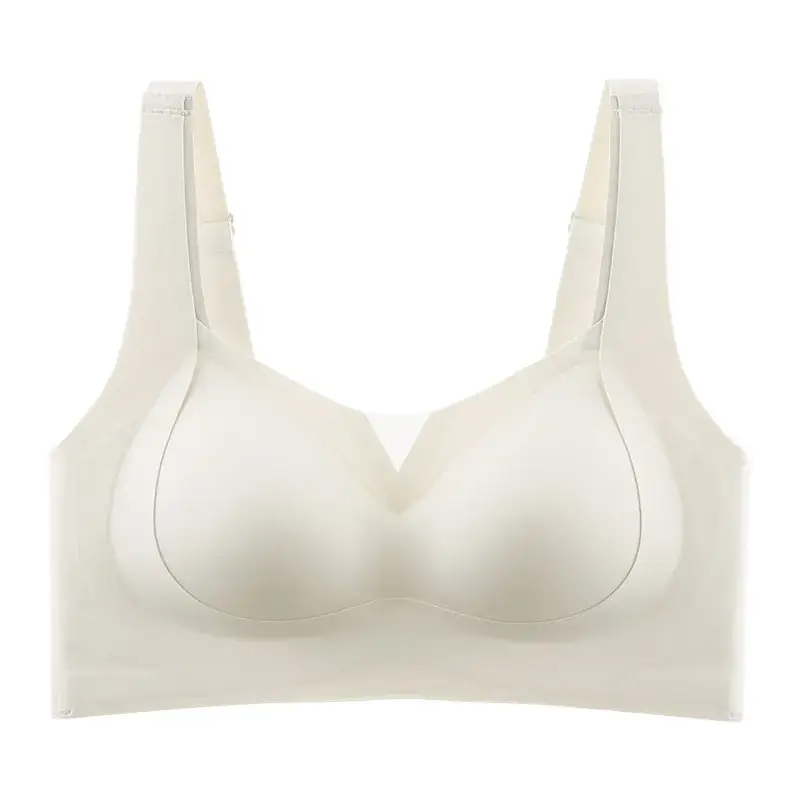 Small V-Neck Push Up Bra Wireless Adjustable Soft Support - Image 2