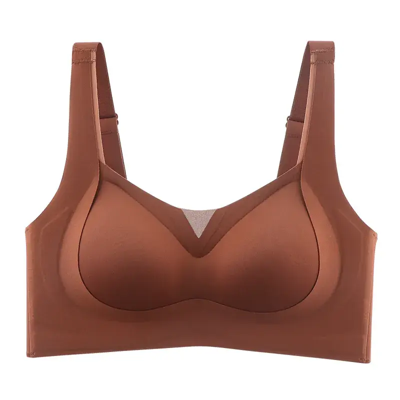 Small V-Neck Push Up Bra Wireless Adjustable Soft Support - Image 3
