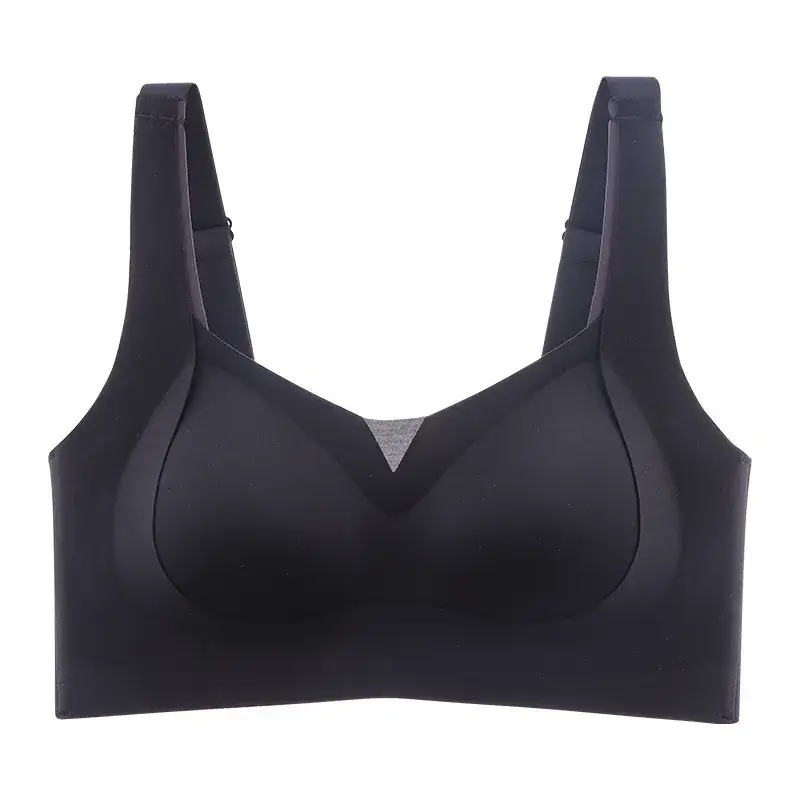 Small V-Neck Push Up Bra Wireless Adjustable Soft Support - Image 4