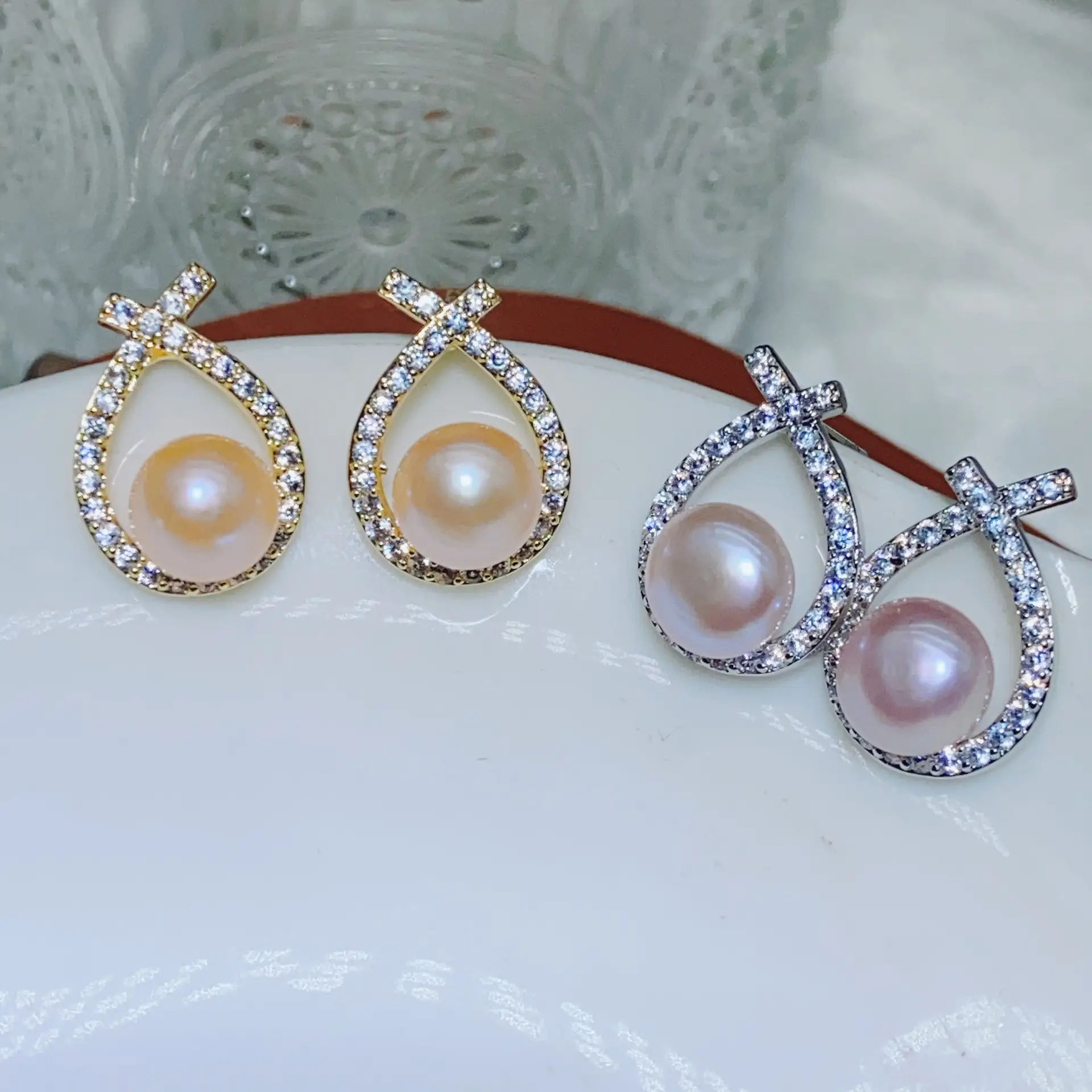 S925 Silver Pearl Earrings for Women - Image 2