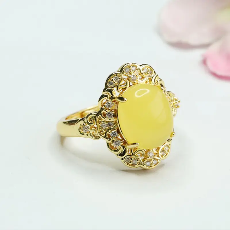 Guan Yu Amber Ring for Women S3122003 - Image 4