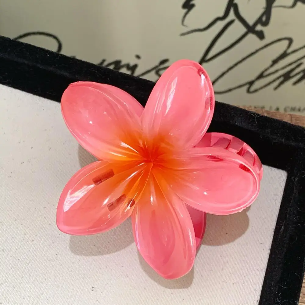 Pink Gradient Egg Flower Hairpin for Women - Image 3