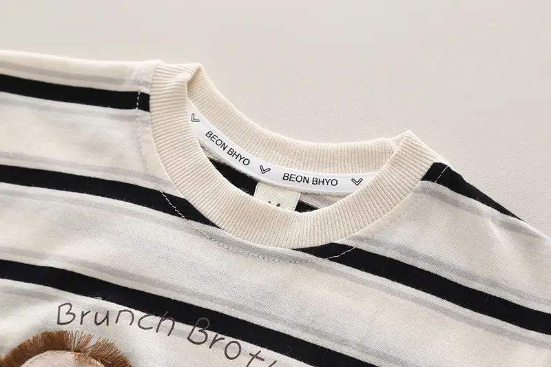 Boys Cartoon Striped Shorts Suit Summer Casual — feature 5
