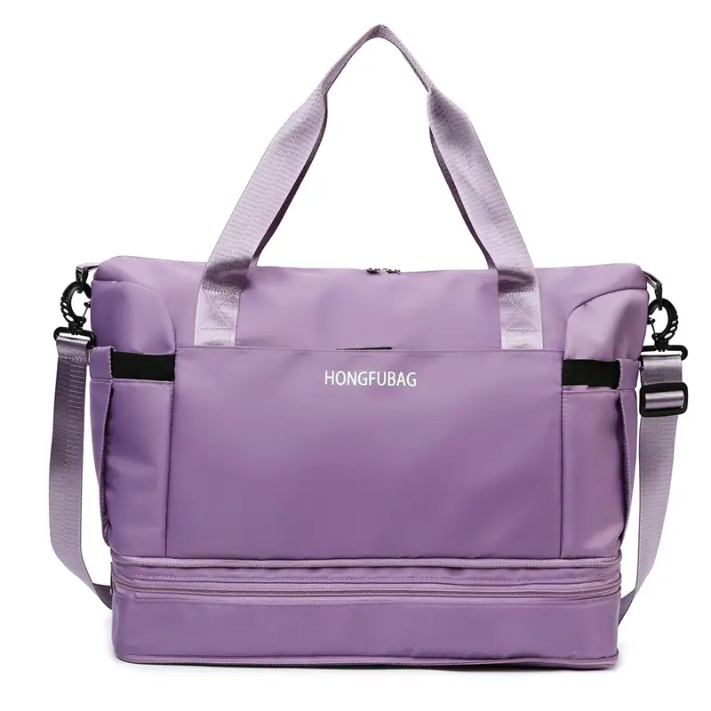 Black Retractable Crossbody Sports Yoga Bag Large Capacity - Image 2