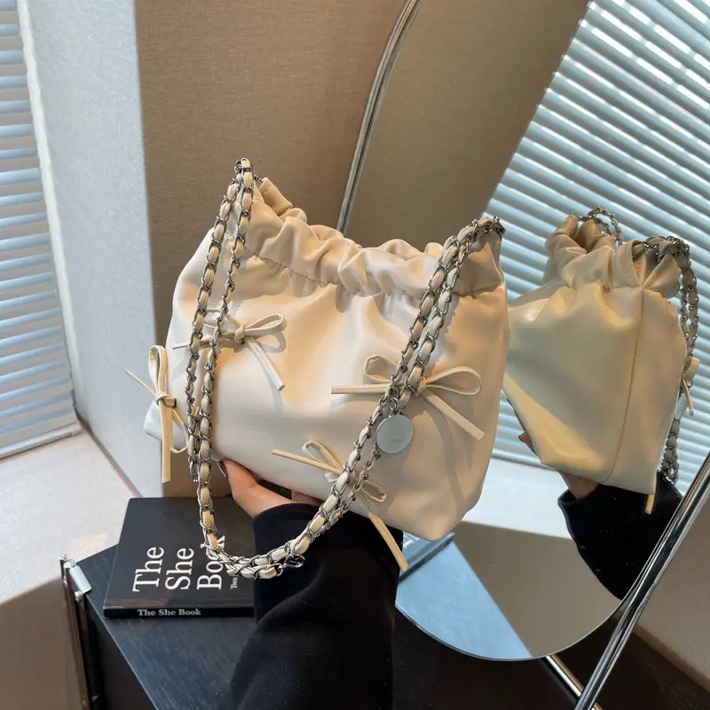 Women Korean Style Silver Underarm Bag 2023 - Image 4