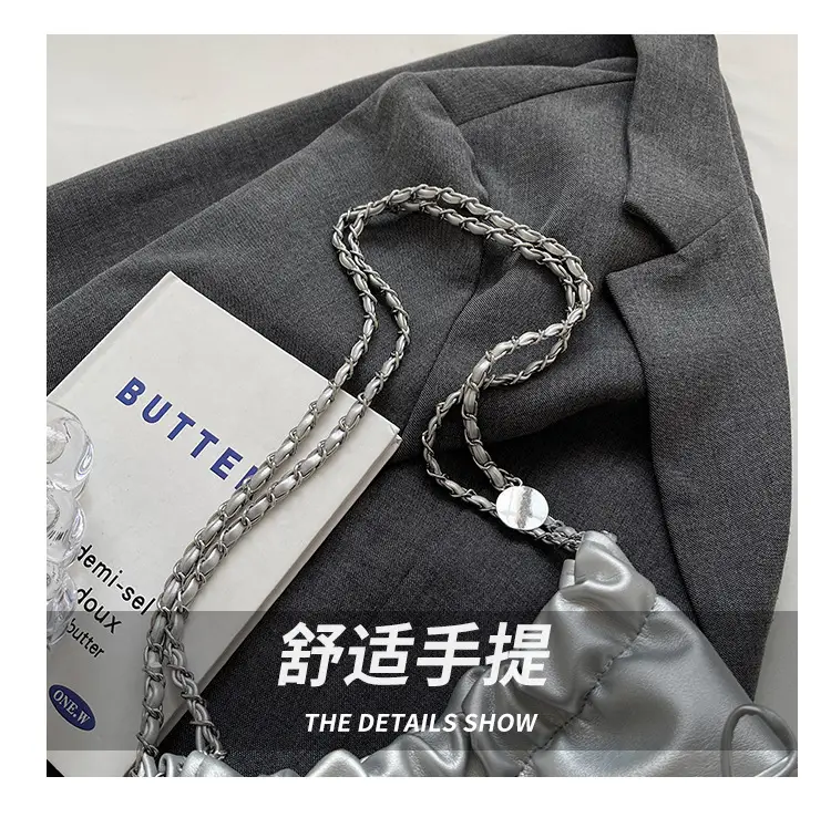 Women Korean Style Silver Underarm Bag 2023 — feature 4