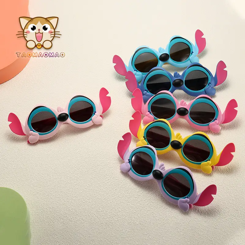 2025 Kids Cartoon Sun Glasses Silicone Baby Polaroid