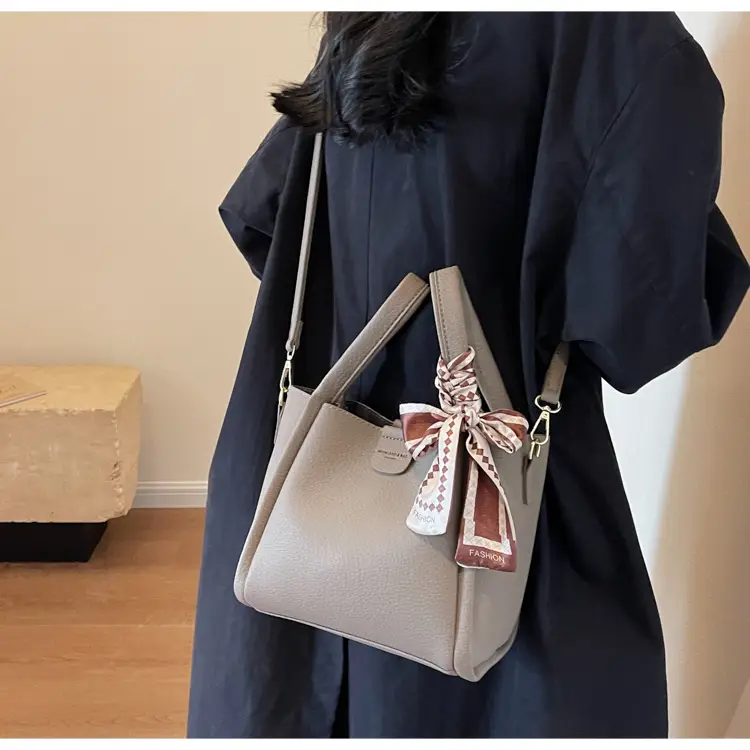 2023 Women's Brown Leather Shoulder Bag with Crossbody Strap — feature 8