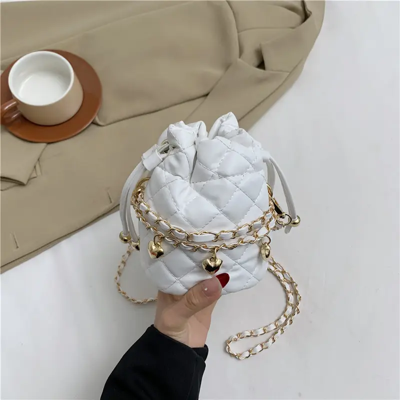 Women Quilted Chain Shoulder Bag Neon Green 2026 - Image 6