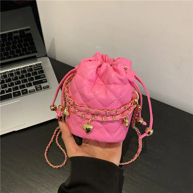 Women Quilted Chain Shoulder Bag Neon Green 2026 - Image 7