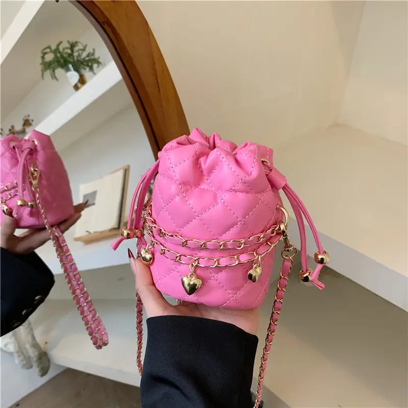 Women Quilted Chain Shoulder Bag Neon Green 2026 - Image 2