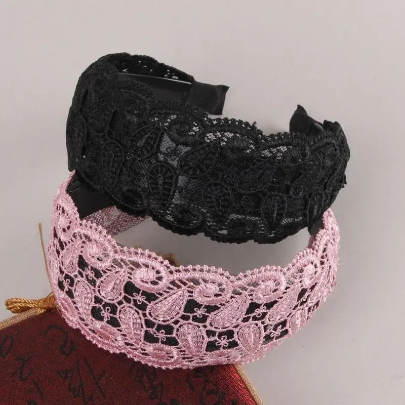 Wide Brim Lace Hair Band for Summer Wear — feature 10