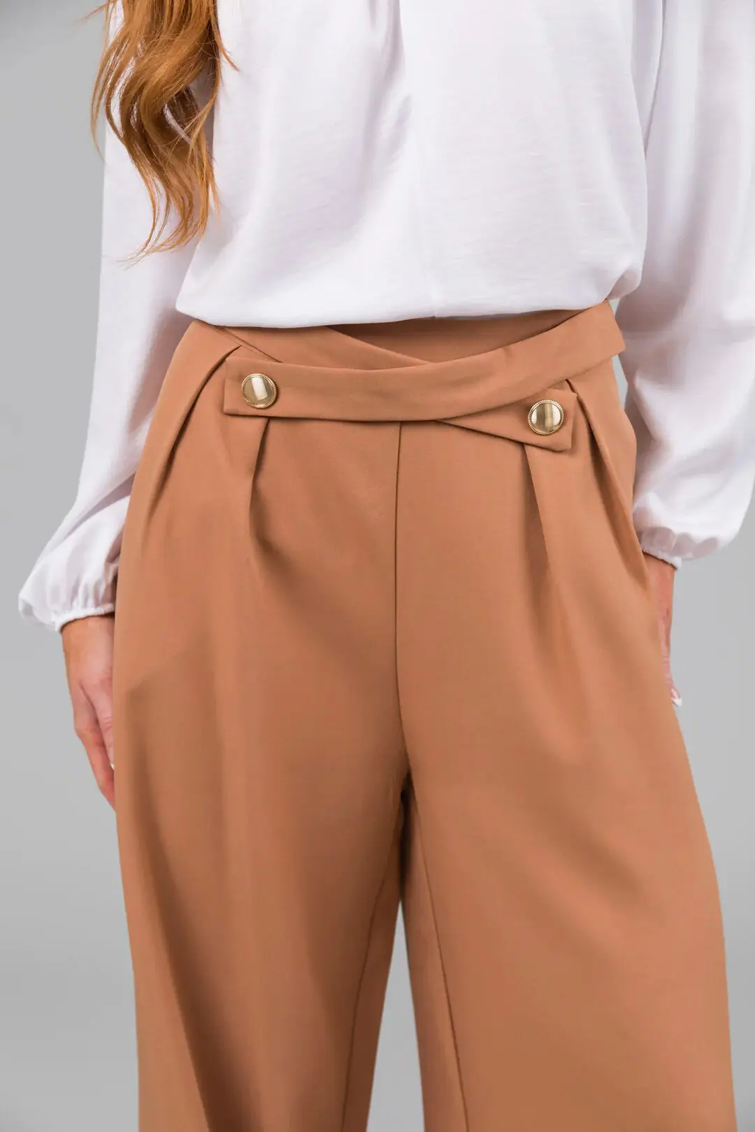 Women Loose Straight Leg Pants Tan Hot Selling — feature 22