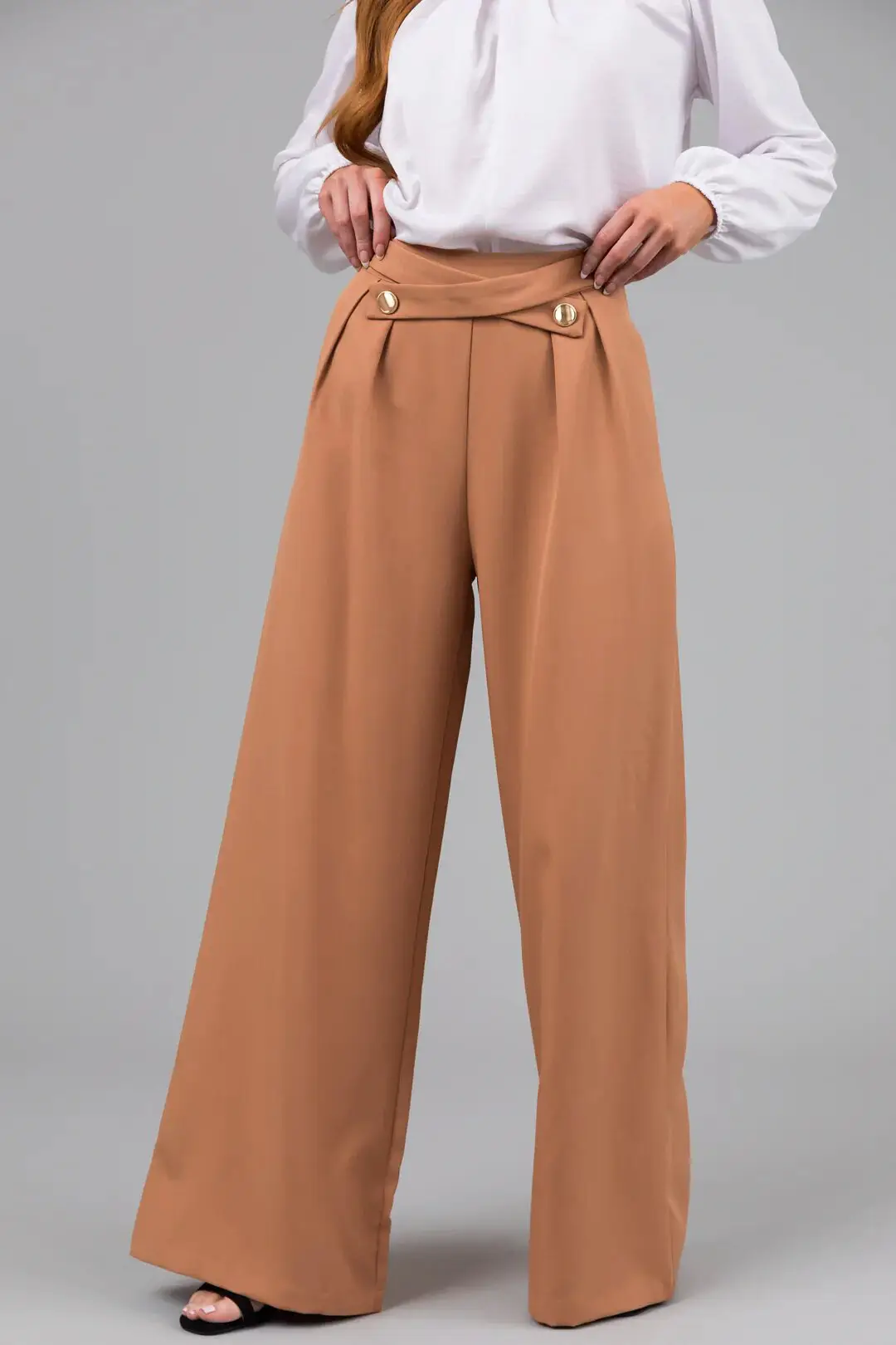 Women Loose Straight Leg Pants Tan Hot Selling — feature 27