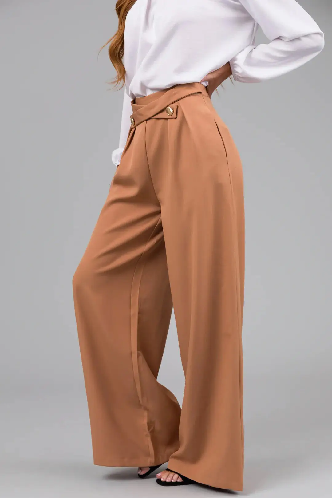 Women Loose Straight Leg Pants Tan Hot Selling — feature 28