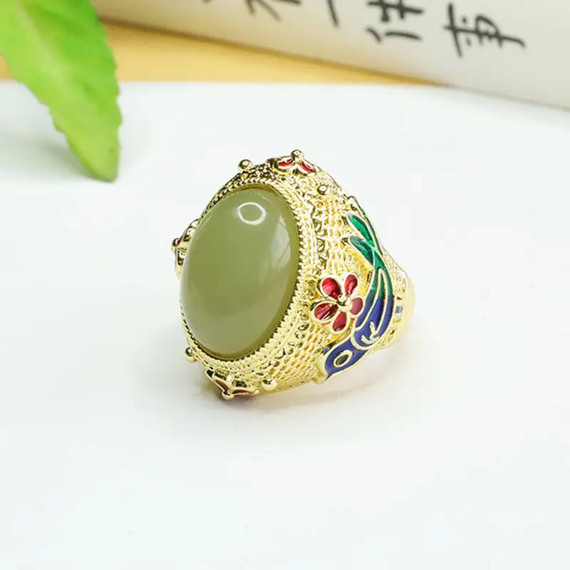 Aiyu Jade Ring Clear Water Material Pigeon Egg Design - Image 5