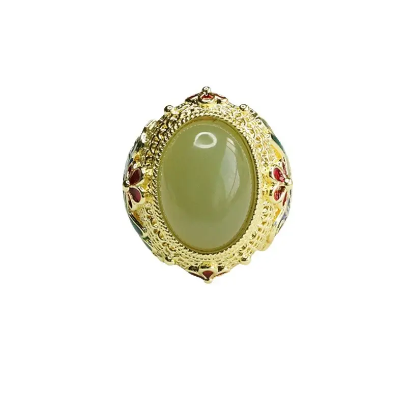 Aiyu Jade Ring Clear Water Material Pigeon Egg Design - Image 6
