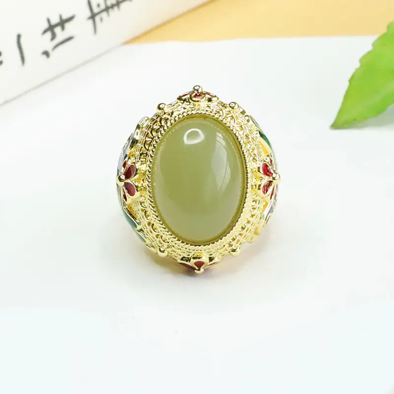 Aiyu Jade Ring Clear Water Material Pigeon Egg Design — feature 1