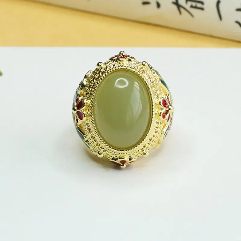 Aiyu Jade Ring Clear Water Material Pigeon Egg Design — feature 7