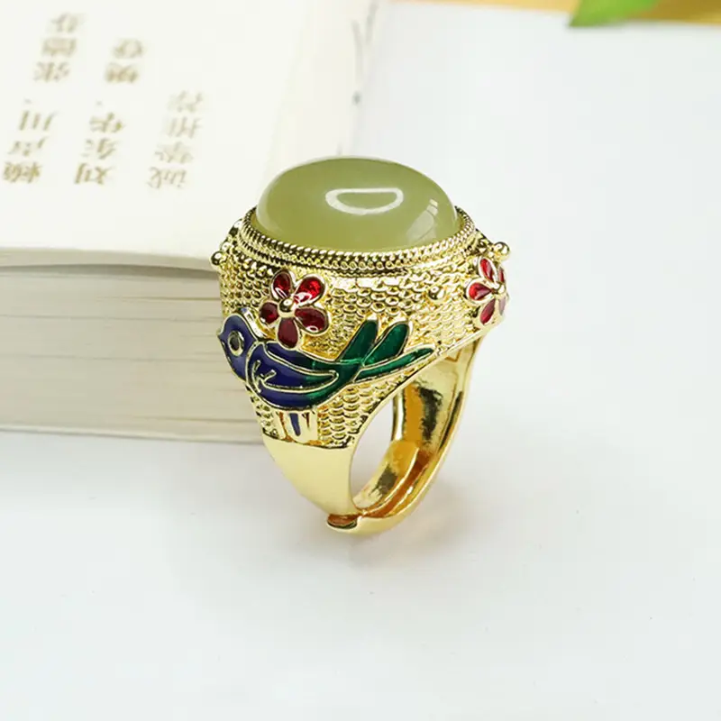Aiyu Jade Ring Clear Water Material Pigeon Egg Design — feature 9