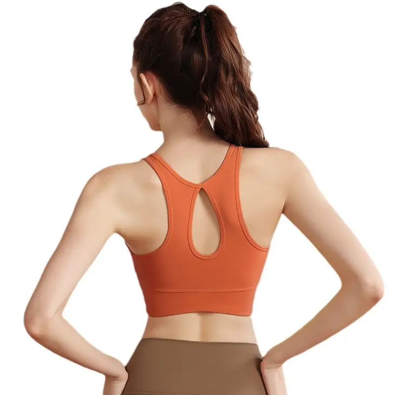 One-piece Sports Underwear High-strength Shockproof Yoga Bra Push-up Water Drops Beautiful Back Running Fitness Vest for Women