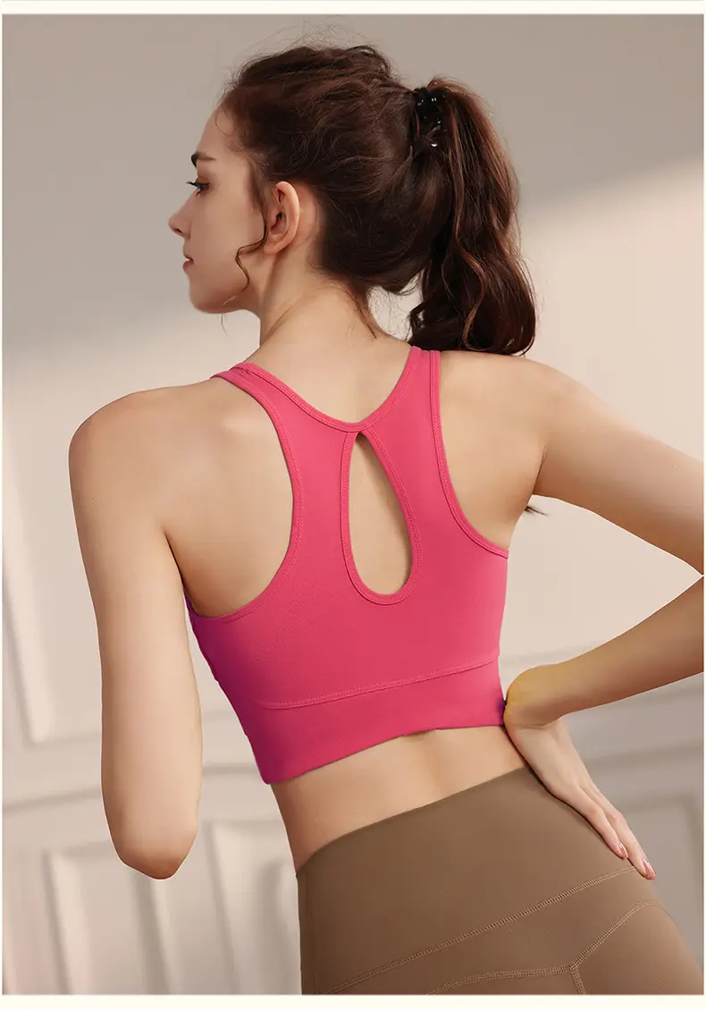 One-piece Sports Underwear High-strength Shockproof Yoga Bra Push-up Water Drops Beautiful Back Running Fitness Vest for Women — feature 10