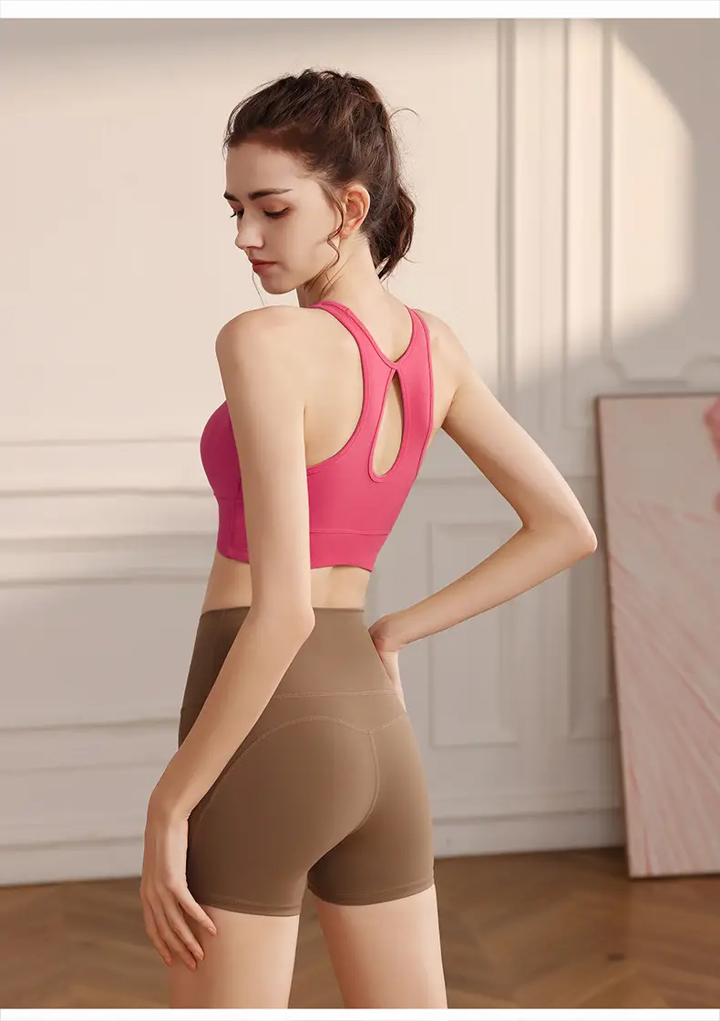 One-piece Sports Underwear High-strength Shockproof Yoga Bra Push-up Water Drops Beautiful Back Running Fitness Vest for Women — feature 12