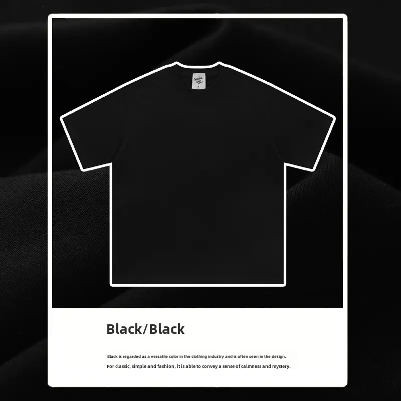 Black White Tee Men Women Cotton Summer Round Neck
